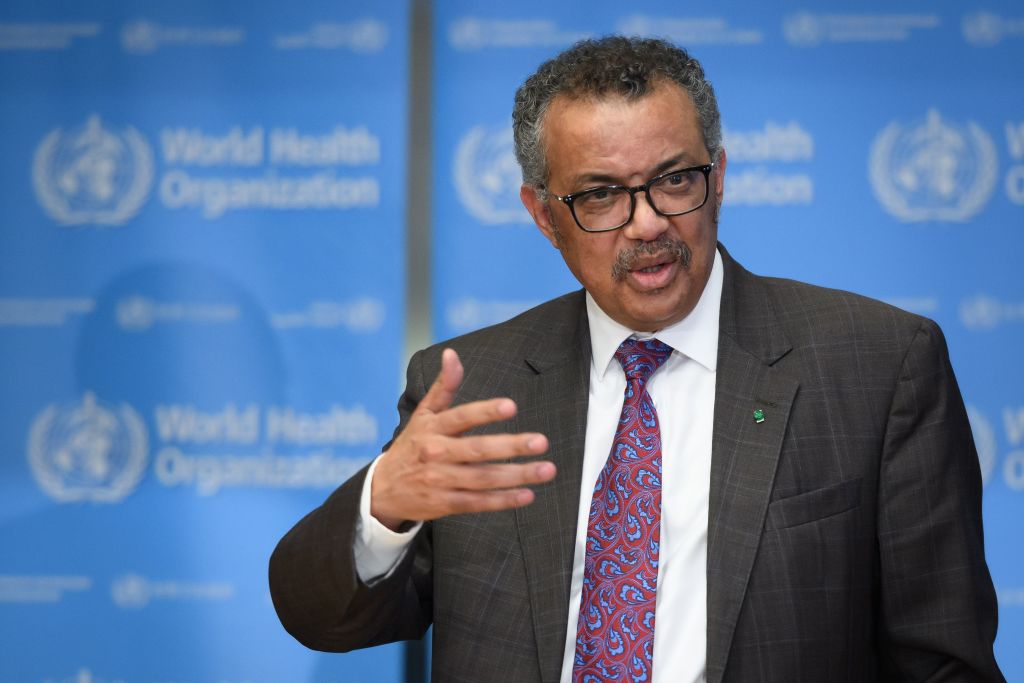 Tổng giám đốc Tổ chức Y tế Thế giới (WHO) Tedros Adhanom Ghebreyesus phát biểu trong cuộc họp báo ngày 30 tháng 1 năm 2020 ở Genève