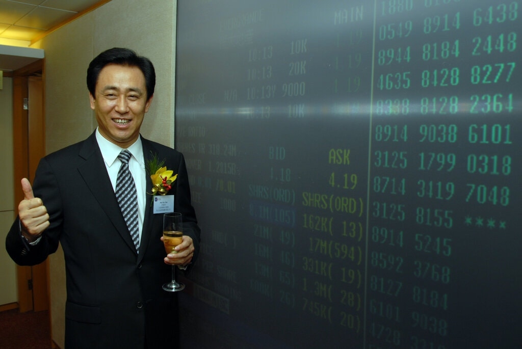 Xu Jiayin, tỷ phú sáng lập của Evergrande, vào năm 2009. Những ngày này công ty có gần 800 dự án chưa hoàn thành trên khắp Trung Quốc. (Ảnh: Getty)