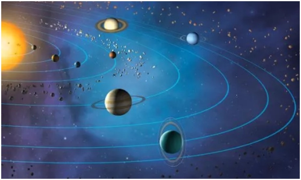 Ảnh minh họa cho thấy các hành tinh quay quanh mặt trời (từ trong ra ngoài): Sao Thủy, Sao Kim, Trái Đất, Sao Hỏa, Sao Mộc, Sao Thổ, Sao Thiên Vương và Sao Hải Vương. (Anh: Getty Images)
